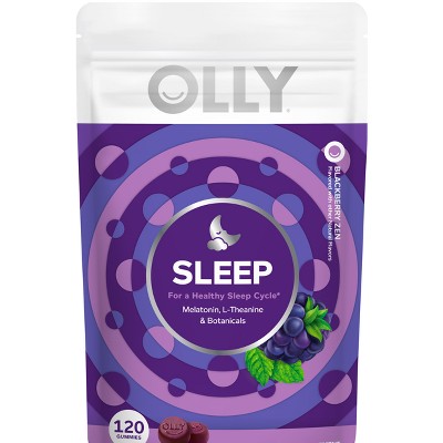 OLLY 3mg Melatonin Sleep Gummies - Blackberry Zen - 120ct : Target
