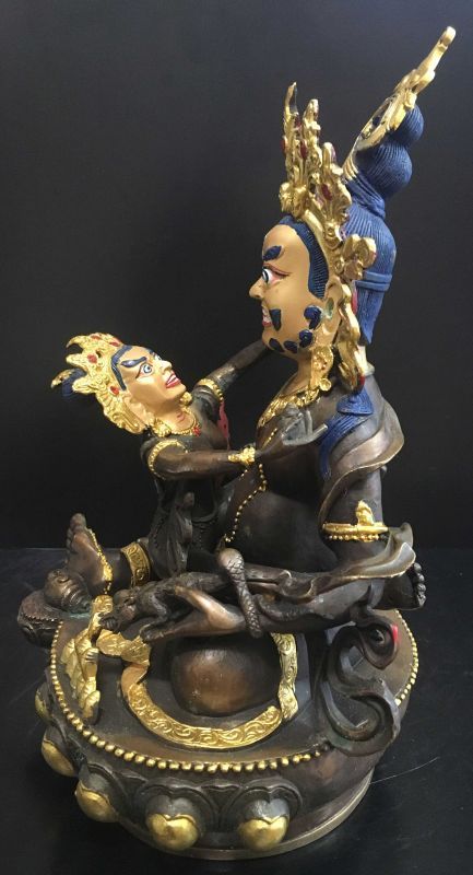 ◇毘沙門天（ヴァイシュラヴァナ）シャクティ像◇仏教 チベット