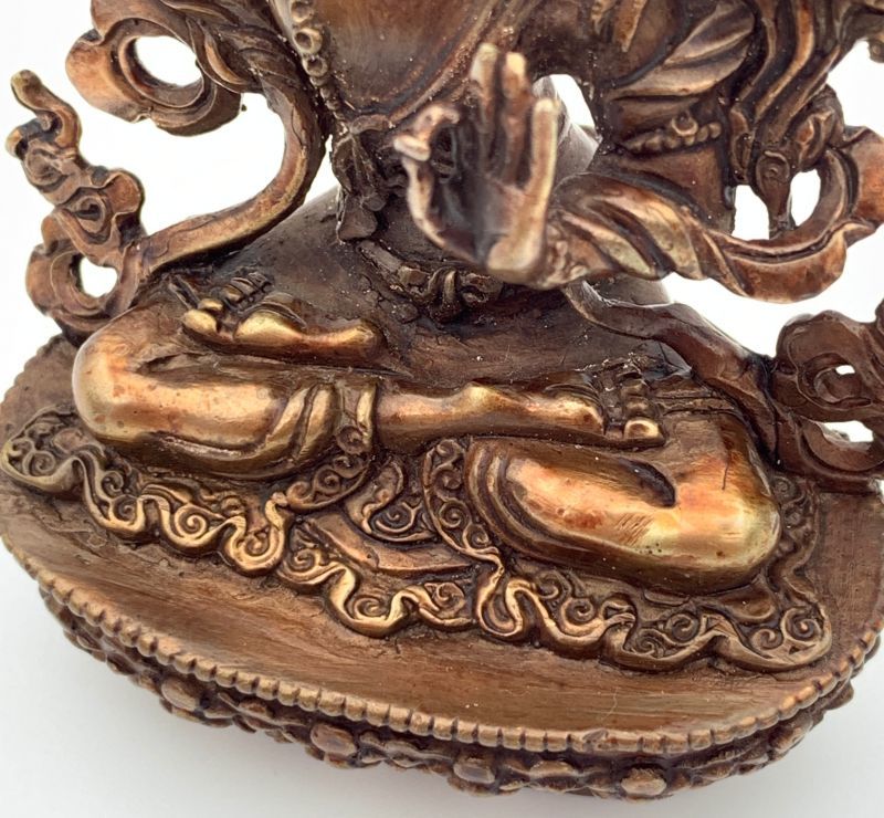 オールドチベット古銅製擦擦鋳型ツァツァモールド文殊菩薩 (マンジュ