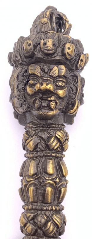 ◇チベット密教法具 3面憤怒尊プルパ（密教宝剣）◇