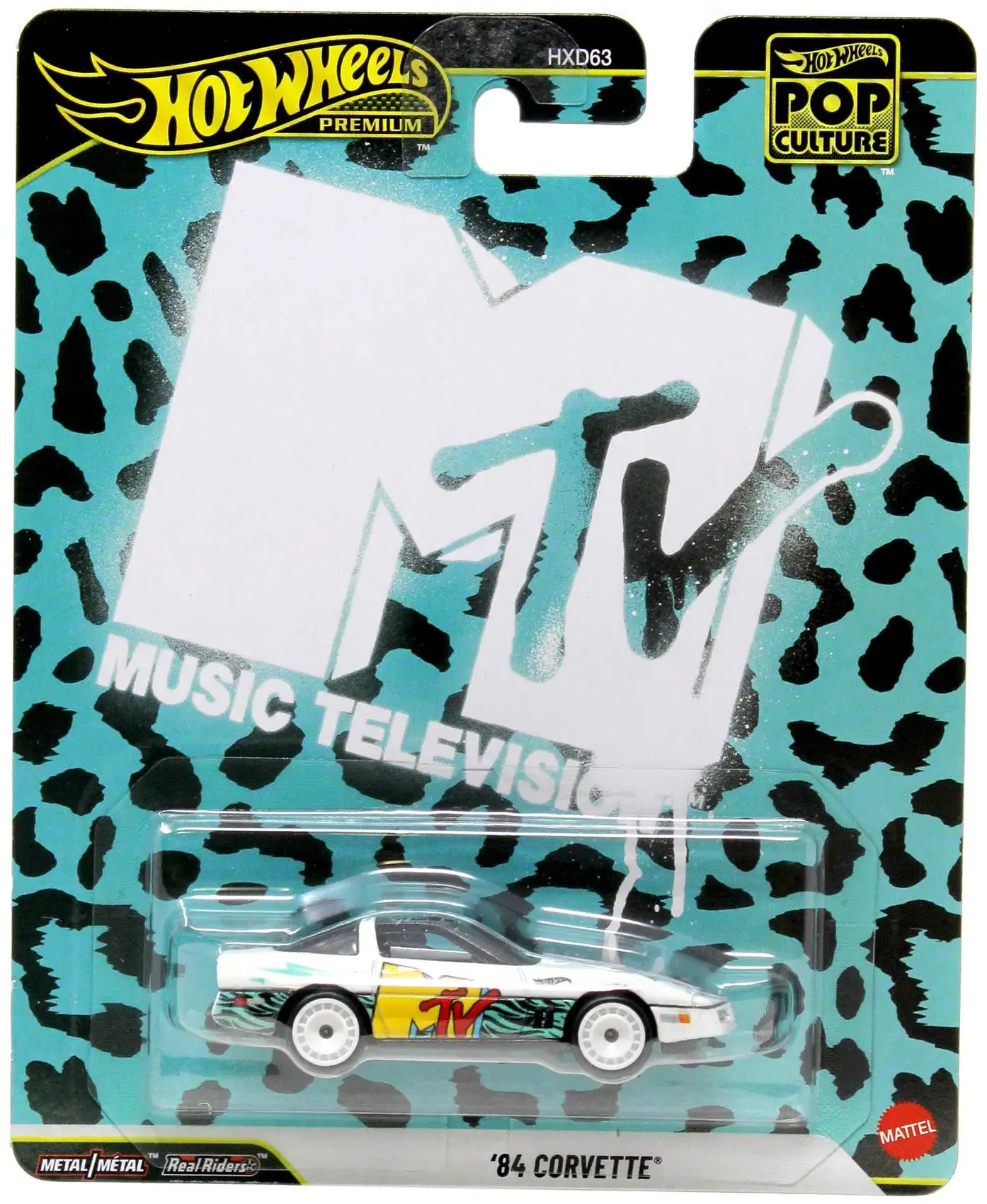 Hot Wheels MTV Premium POP Culture 84 Corvette 164 Die Cast Car