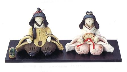水野雅子作 みやび夫婦雛 - 土岐陶器本店