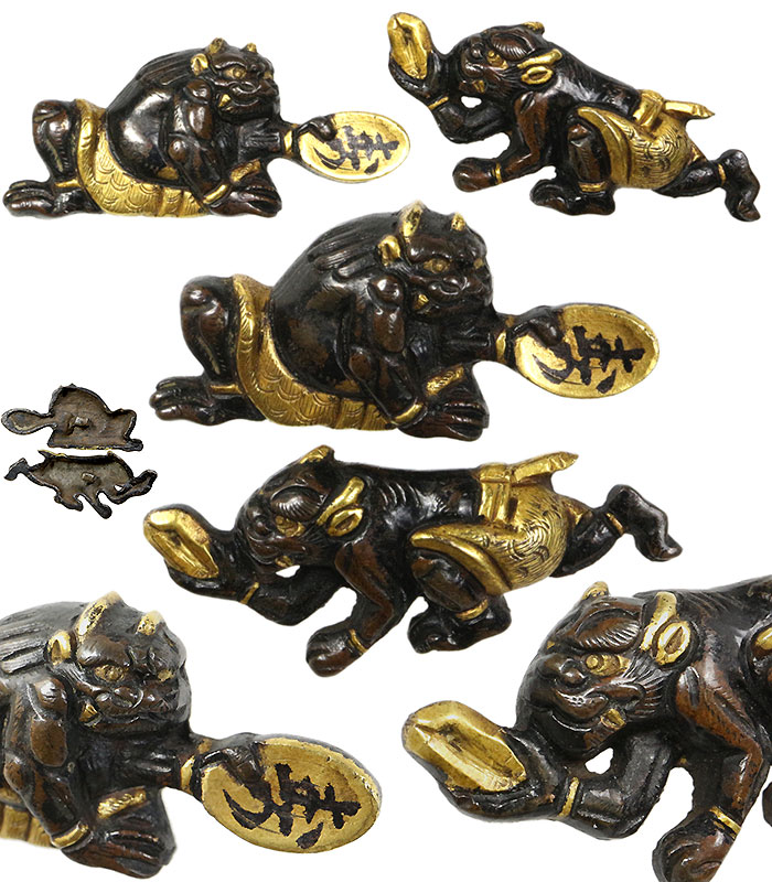 日本刀の目貫・鬼の酒盛り図｜日本刀・刀剣 販売専門店・東京【十拳】