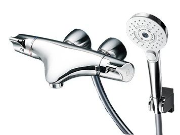 TOTOスッキリ棚水栓 棚W215水栓金具 シャワーヘッド 壁付サーモ水