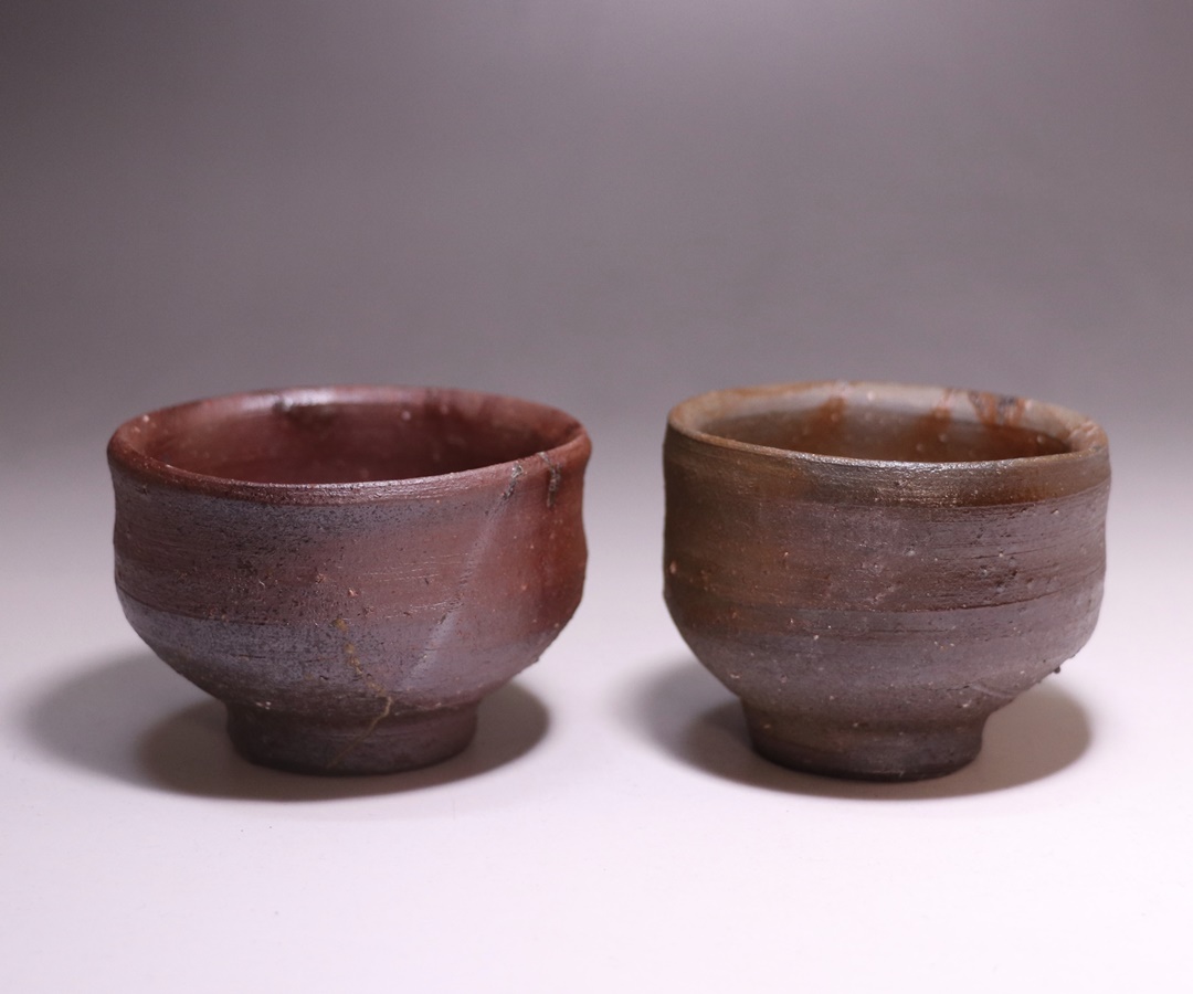 備前焼 藤原建 緋襷茶盌 1971年作 M1091029640公式 ストア