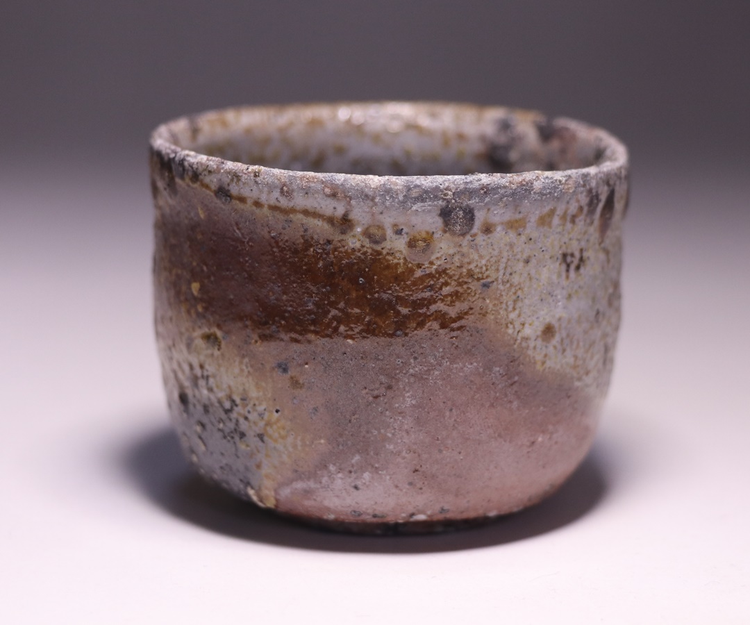 岡山県重要無形文化財 金重有邦 備前焼 「伊部ヒダスキ手付鉢」 共箱合