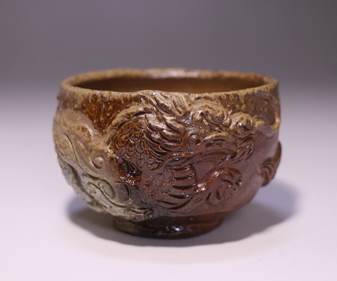 備前焼鐘馗様獅子宝瓶