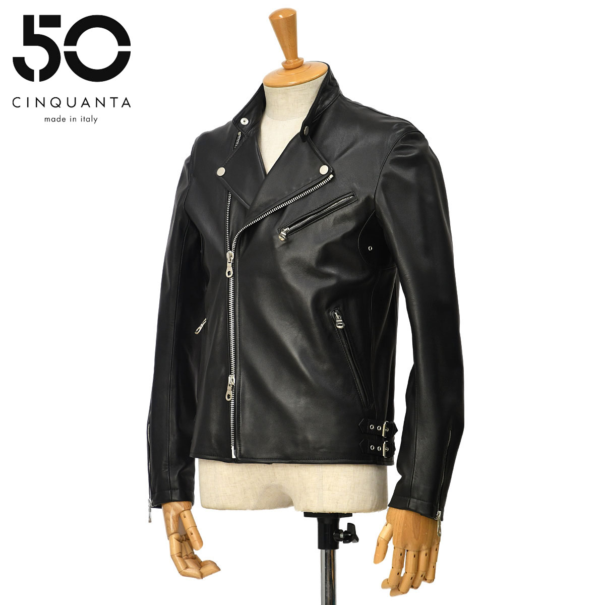 楽天市場】CINQUANTA【チンクアンタ】スタンドカラーダブルライダース