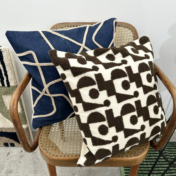 楽天市場】【即納】beej ビージbeej_Geometric Cushion cover_green
