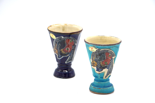 ♢4日のみ特価‼️♢壺屋焼 新垣修 美ら海皿 Price Gift｜藍玉 取皿揃