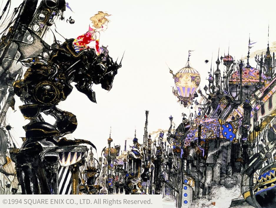 天野喜孝 版画 天野喜孝 版画 鉄馬(ハーレー) ファイナルファンタジー7