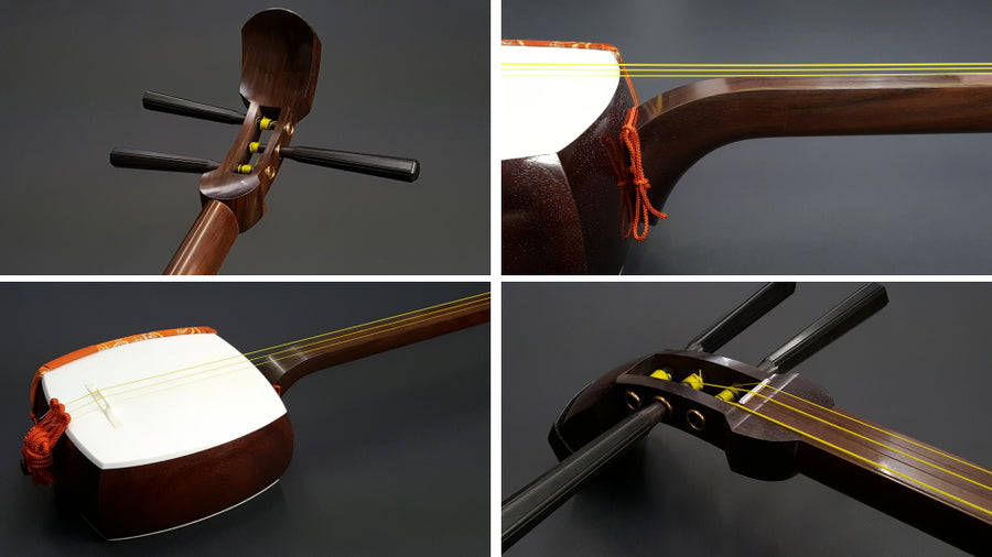 長歌・小唄・地唄 三味線 細棹 紫檀 紅木 ハードケース付属 現状渡し