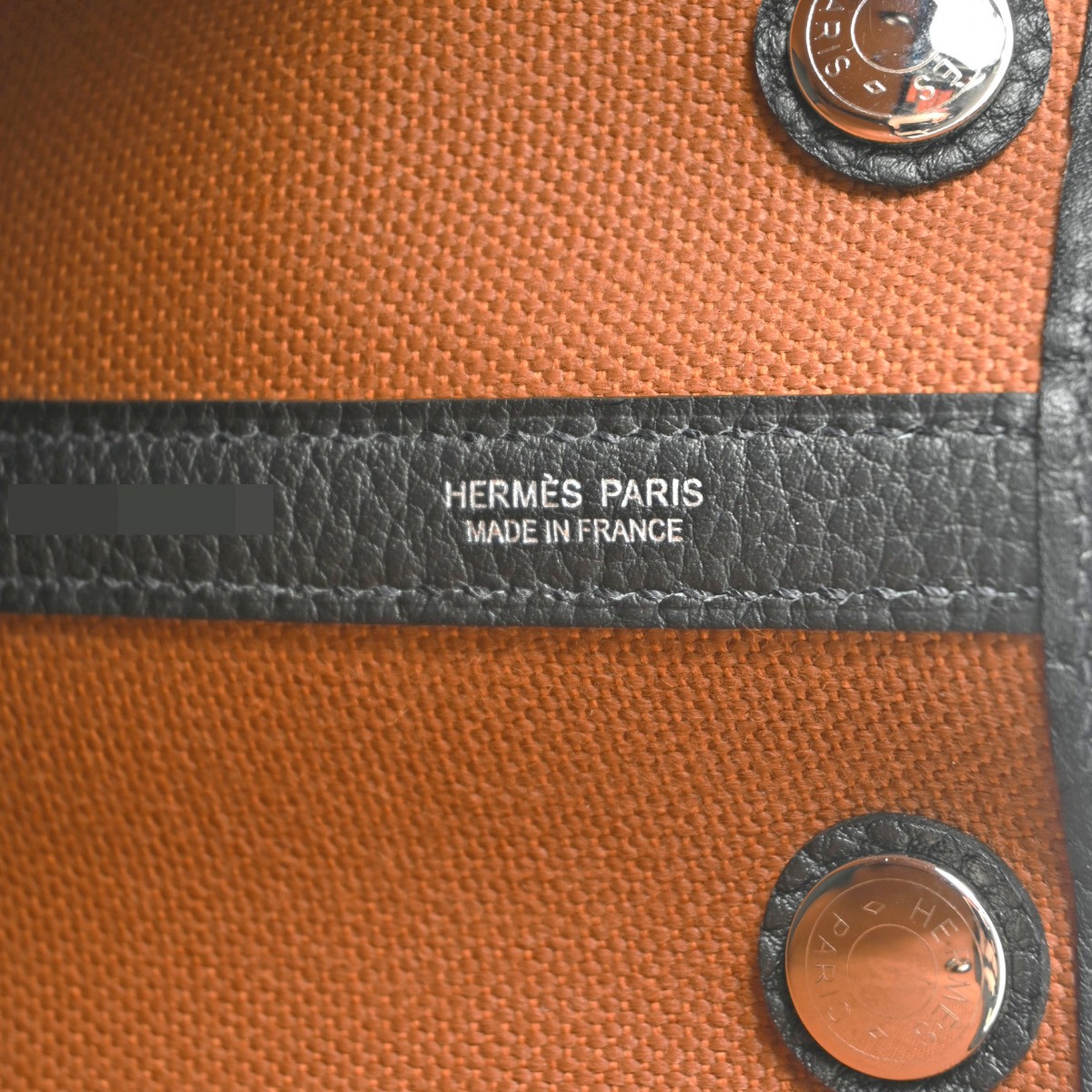 エルメス ガーデンパーティ TPM フォーブ/ブラック ネゴンダ/トワル