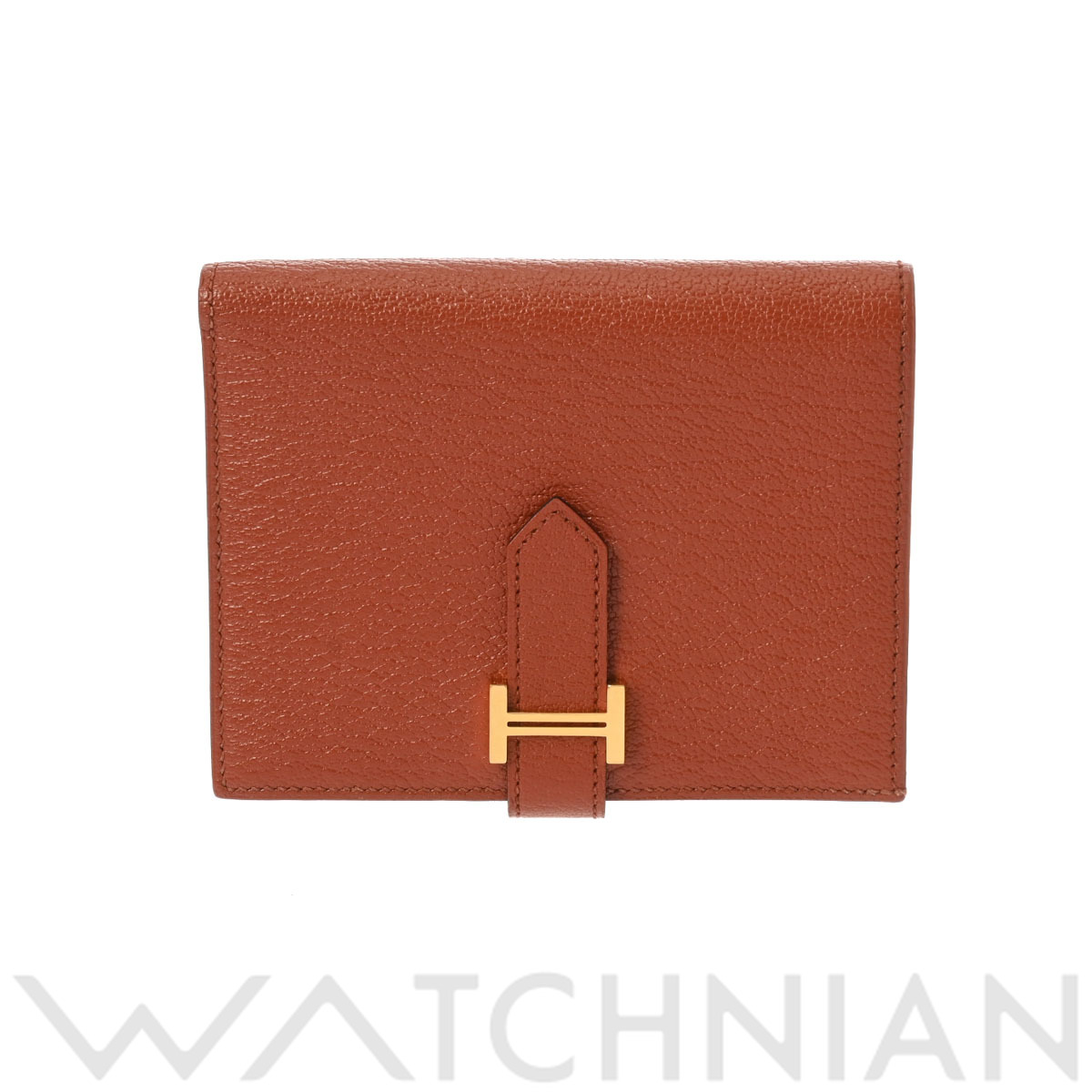 エルメス ベアン コンパクト ブリック シェーブル ユニセックス 財布