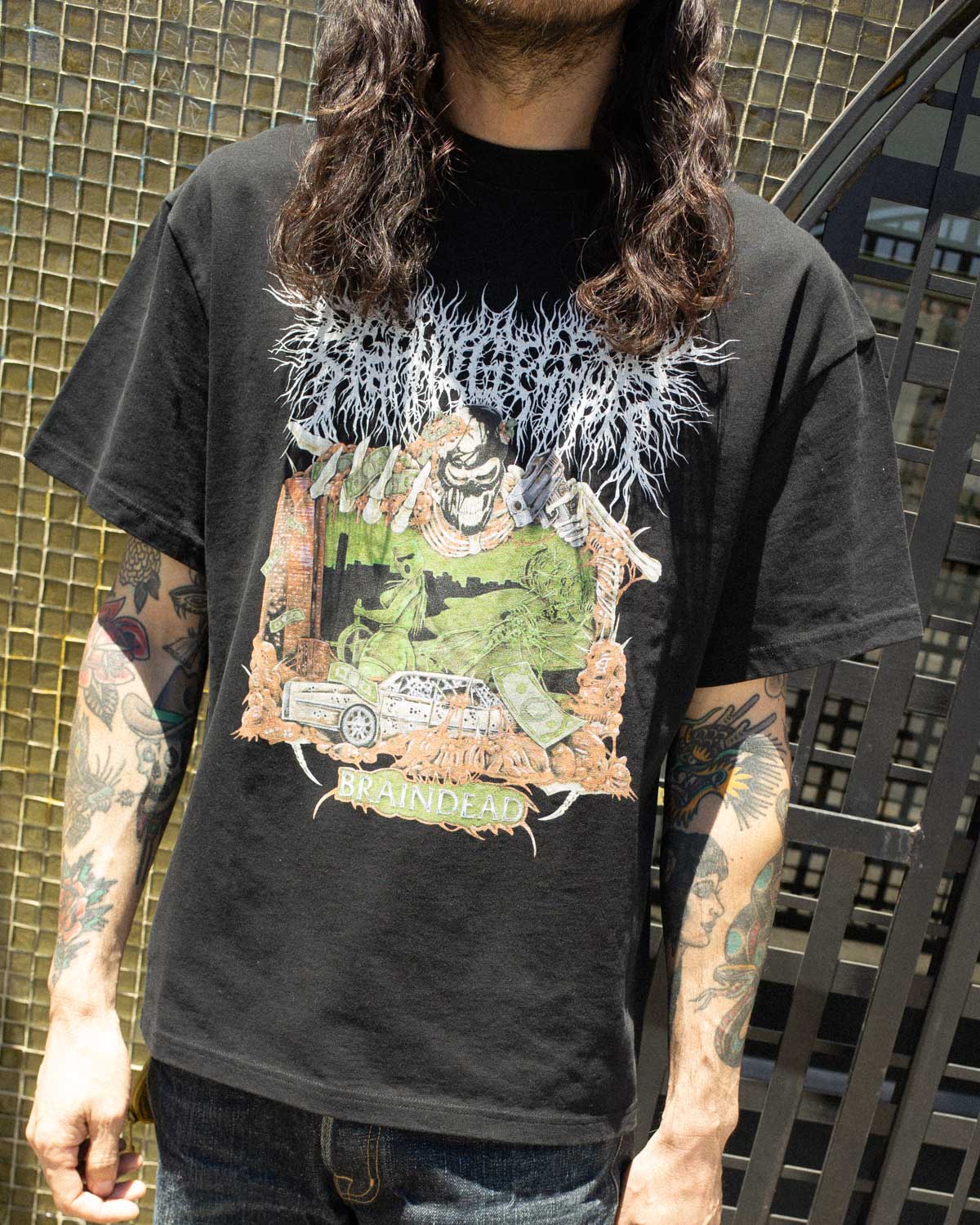 Brain Dead x Peeling Flesh Sound & Fury 2025 T-shirt - Black