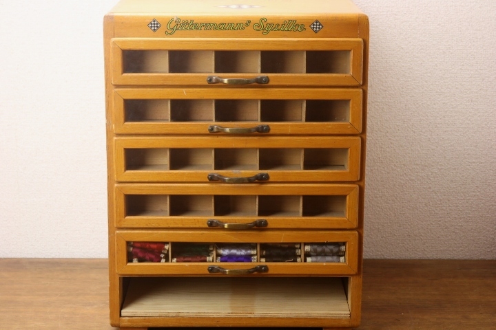 アンティーク ギッターマン スプールキャビネット Gutermann 糸ケース