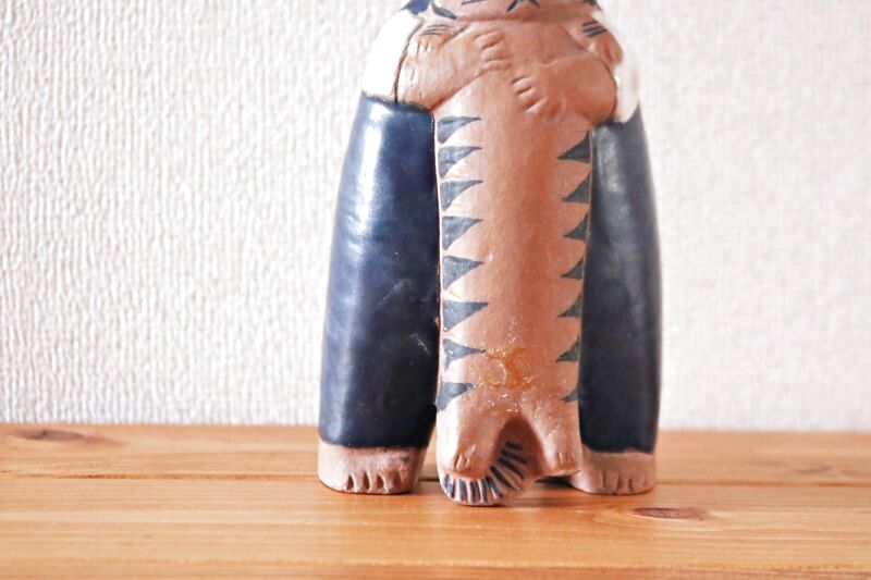 希少 Lisa Larson リサラーソン UNGAR Pelle 少年と猫 希少 Lisa