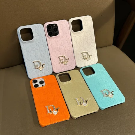 ディオールiphone17/17pro携帯ケース レザー 型押しロゴ キラキラ DIOR