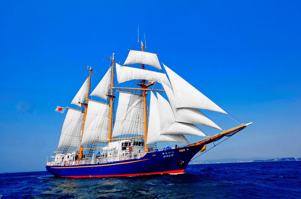 日本遺産認定記念 帆船「みらいへ」 多度津港に寄港 23、24日 航海や