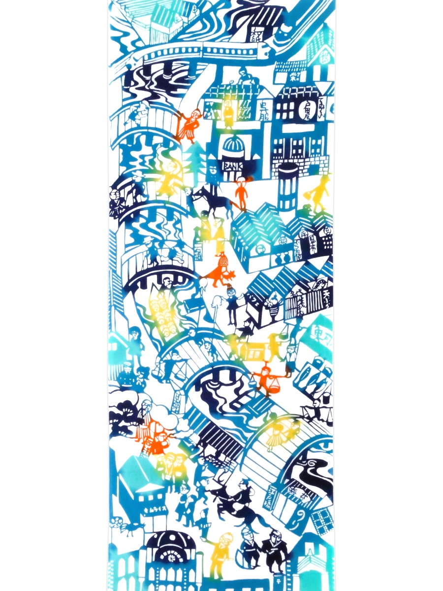 梨園染の手ぬぐい お江戸日本橋 - 手ぬぐい専門店 こっさ。