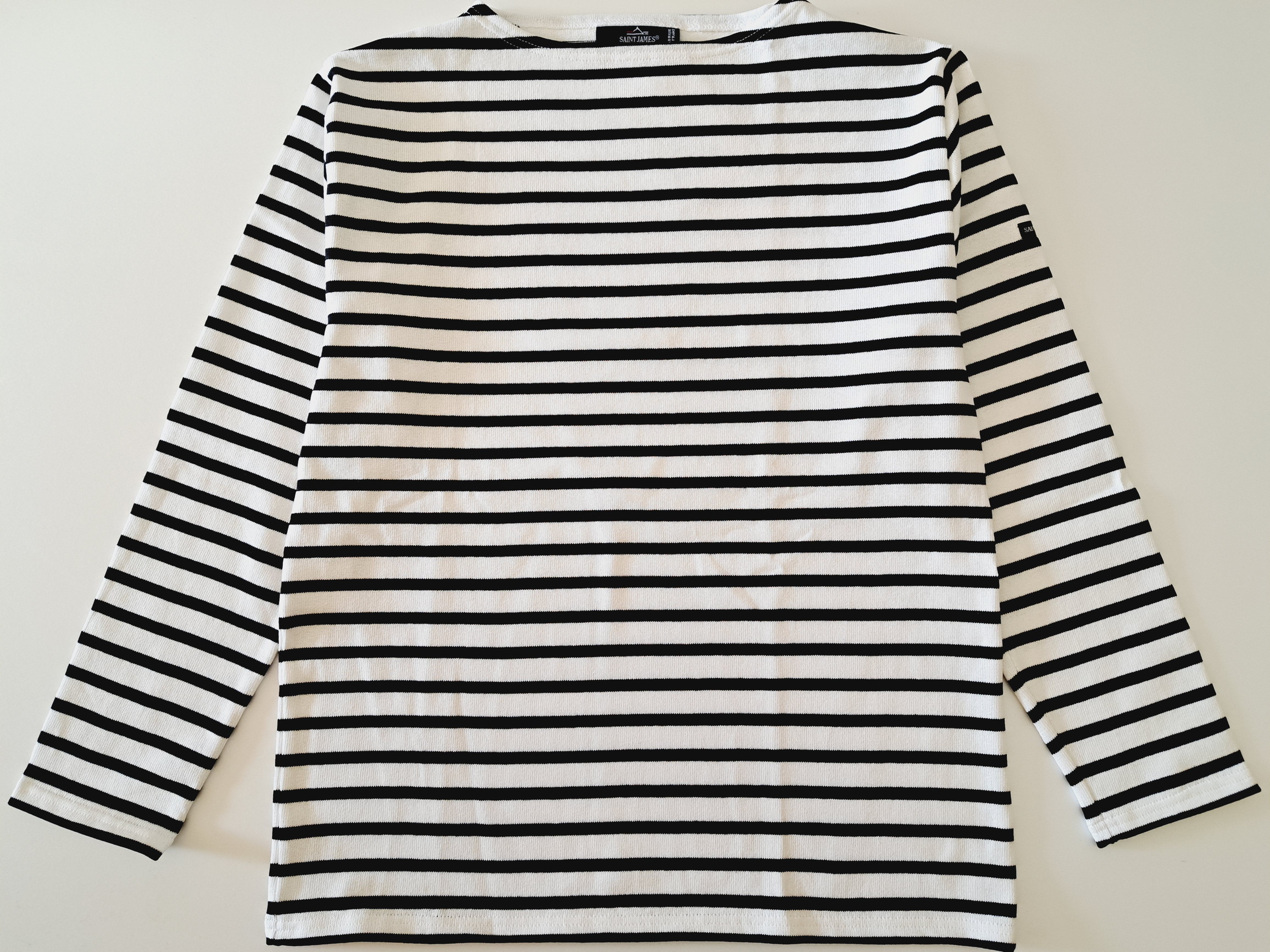 セントジェームス バスクシャツ ウエッソン ホワイト×ブラック NEIGE