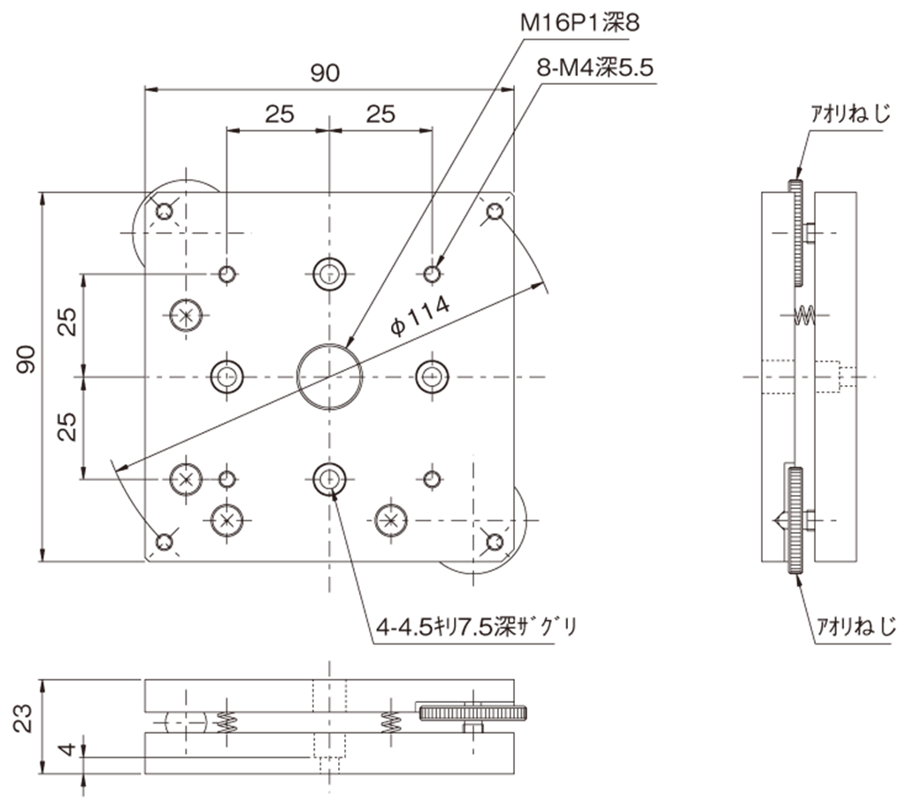 傾斜ステージ -中央精機株式会社 | 精密ステージユニット、光学関連機器-