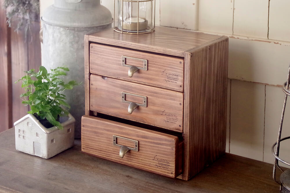 アンティーク 小引出し チェスト 収納 ヴィンテージ家具 レトロ 仕分け