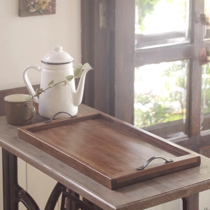 ヴィンテージ風アイアンハンドルトレー｜おうちカフェ・キッチン雑貨