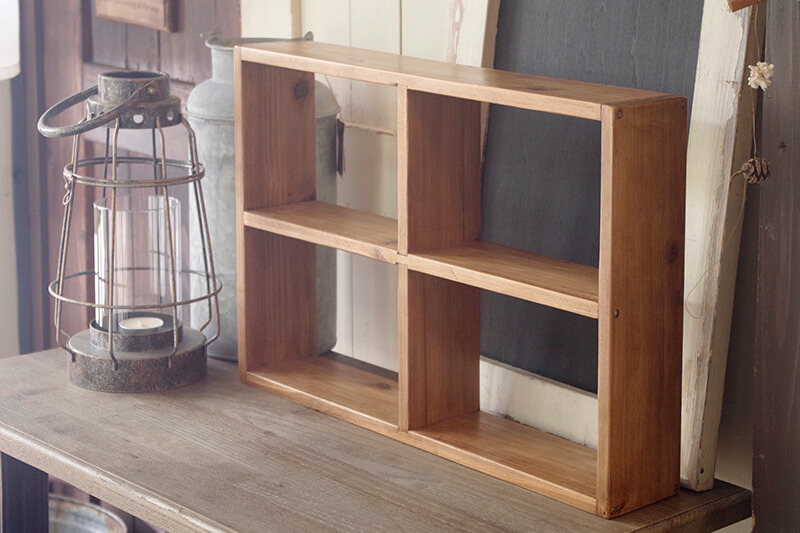 古道具 木製 ヴィンテージ 本棚 5段 コレクションオープンラック