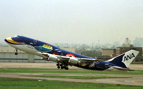 ANA ボーイング747.400 マリンジャンボ マリンジャンボ」特別塗装機