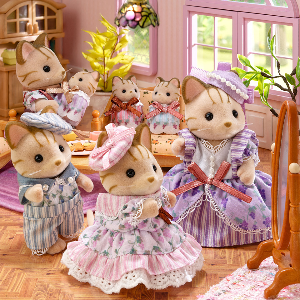 シルバニアファミリー シマネコファミリー -エレガントセット-｜手芸