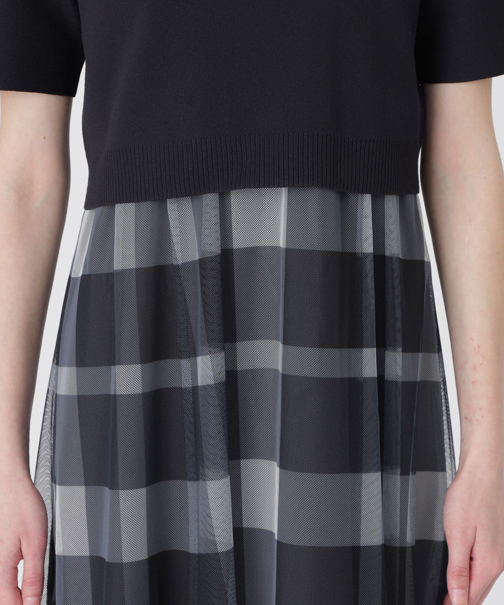 ブルーレーベルクレストブリッジ✨ソフトチュールパンツ チェック