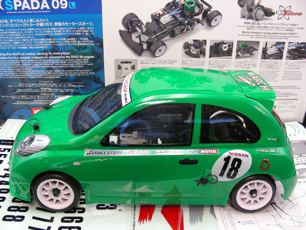 Vintage Kyosho SPADA 09L Nissan March Cup Car w 2-Speed & Tuned