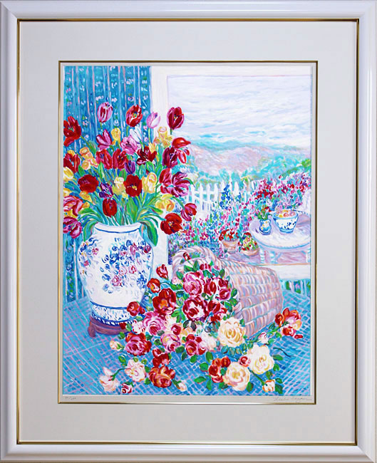 レスリーセイヤー サイン入り 四季 アンティークベイス シルク