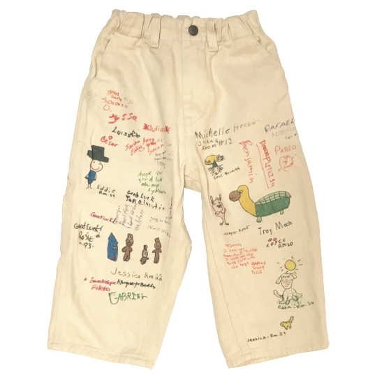 双子可♡美品♡デニム＆ダンガリー ラクガキ チノパン 【40%OFF】 裏