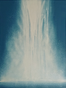 千住博 ウォーターフォール プレート 深川製 陶板画 絵画 飾り皿 彩