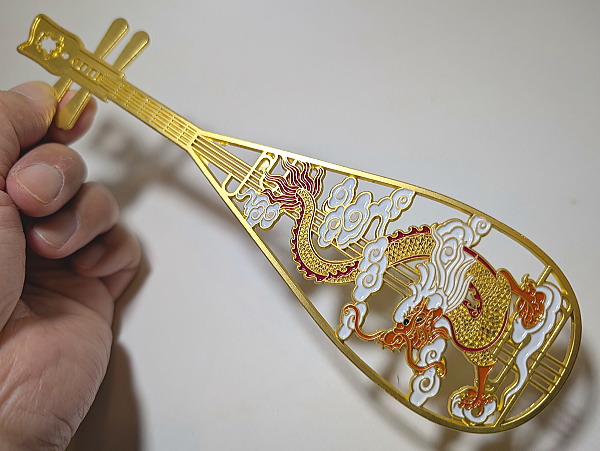 琵琶香炉（鶴・龍）-お香の香皿・香立て・香炉