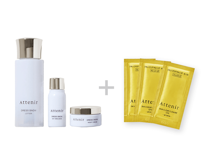 ドレススノー化粧水セット「ローション（75mL1.5ヵ月分）+デイ