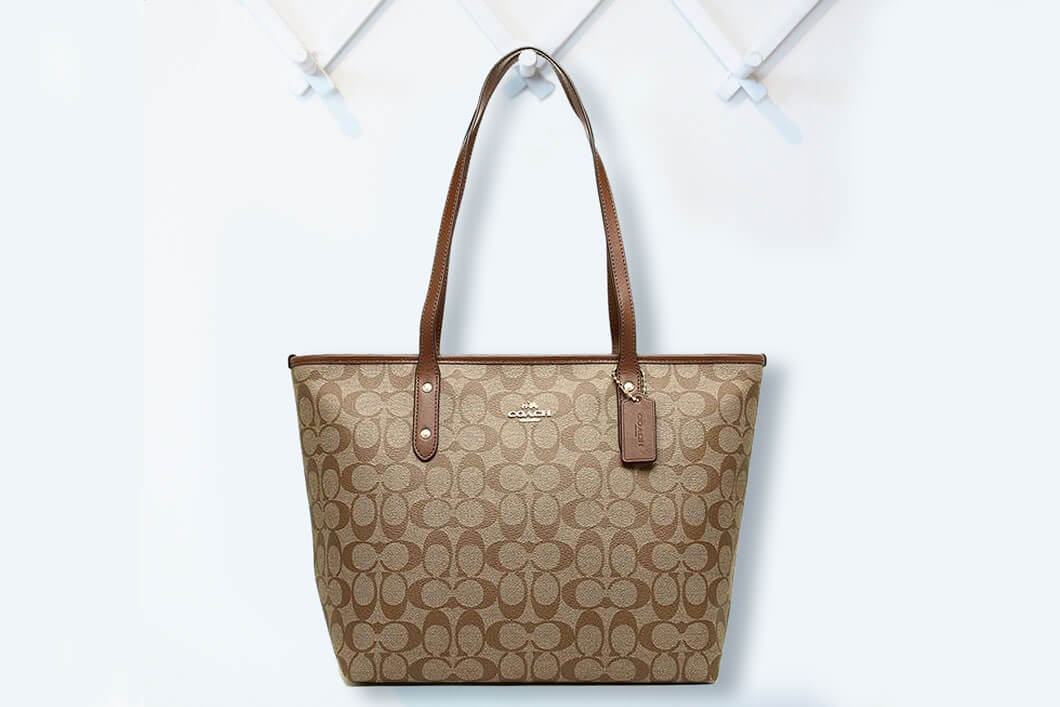 良品 COACH コーチ トートバッグ シグネチャー ブラウン 11529 COACH