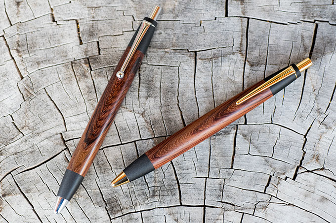 野原工芸 特上チーク瘤 ロータリー SANZO金クリップ 新品未使用