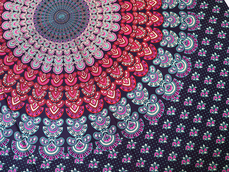 曼荼羅（まんだら)マルチクロス シングル 200×133cm カレイドスコープ