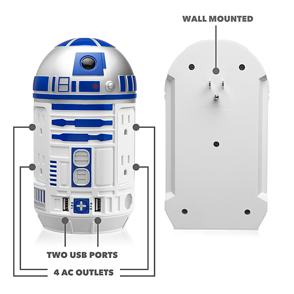 Star Wars R2-D2 AC / USB Power Station - GeekAlerts
