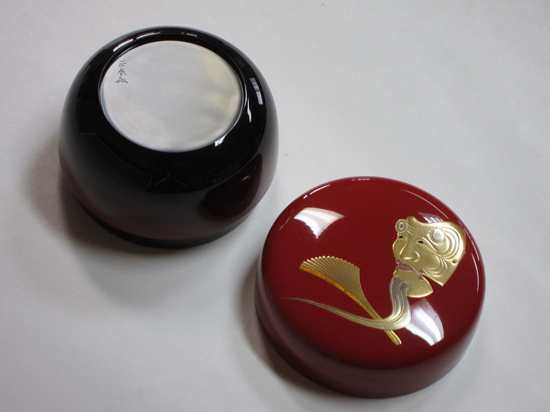 茶道具商（有）越中屋 翁平棗 坂本正春造 共箱