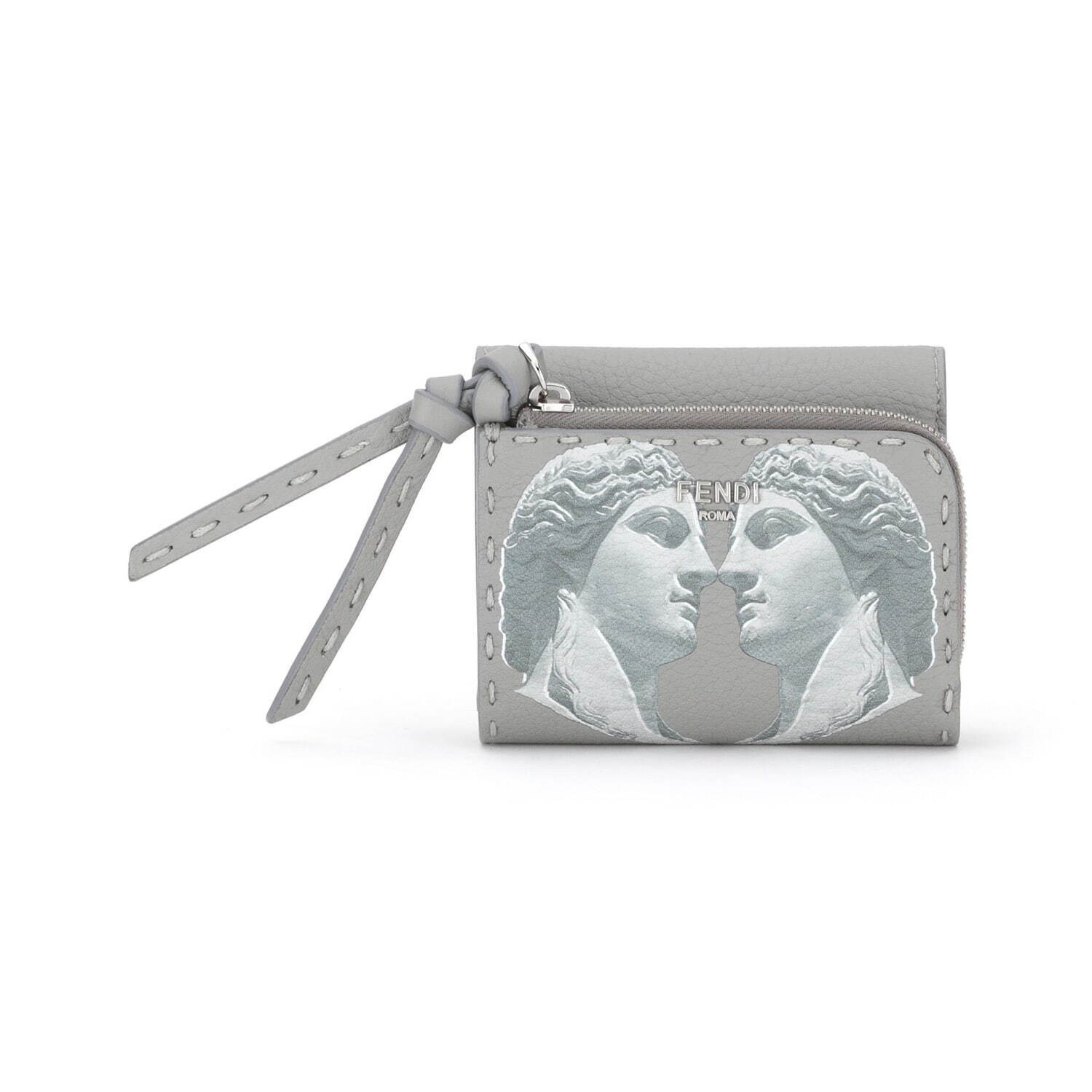 フェンディ“ステッチ入り”「ピーカブー」ウィメンズミニ財布、ライト