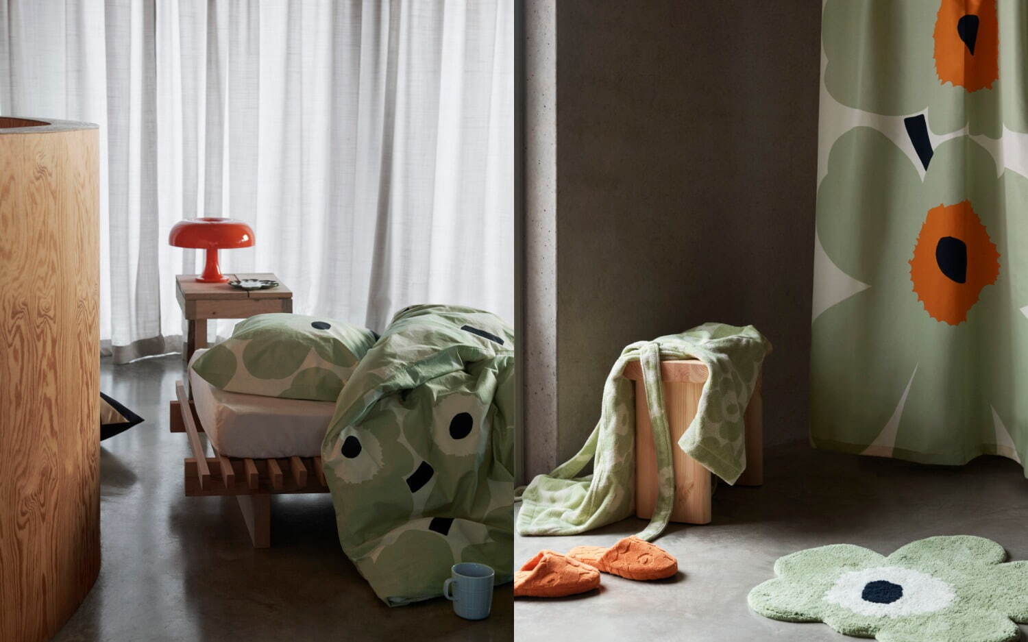 marimekko マリメッコ UNIKKOバスマット ダークグレー marimekko