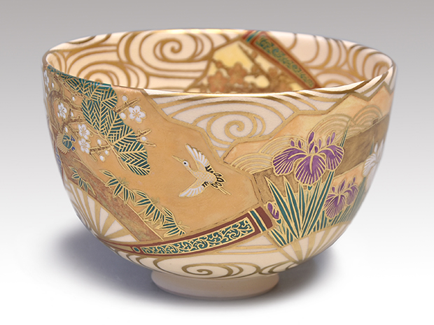 京焼・清水焼 西川實 作 兎糸毛 茶碗 共箱 古物。 【公式通販】