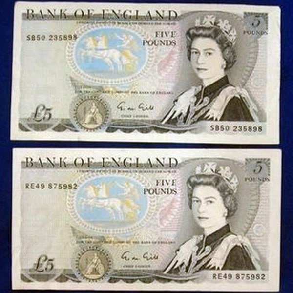 イギリス旧札合計£ 55ポンド紙幣 旧ポンド 55ポンド 旧札 旧紙幣
