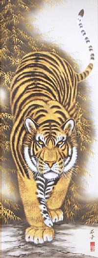 猛虎 高松石華 尺五立 【日本画家】[人気作家オーダー品 納期約3ヶ月