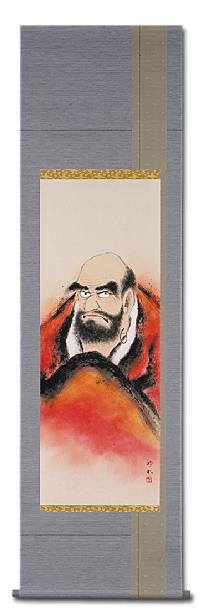 北舟 掛軸 達磨 E−438 北舟 掛軸 達磨 E−438 掛け軸 雪舟 達磨図 紙