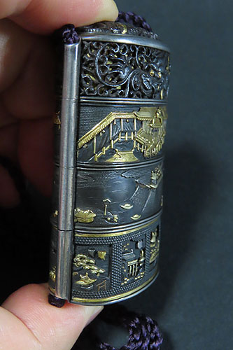 江戸時代 五段印籠、極上根付 73g 東Y7-1203☆2F 江戸時代 五段印籠